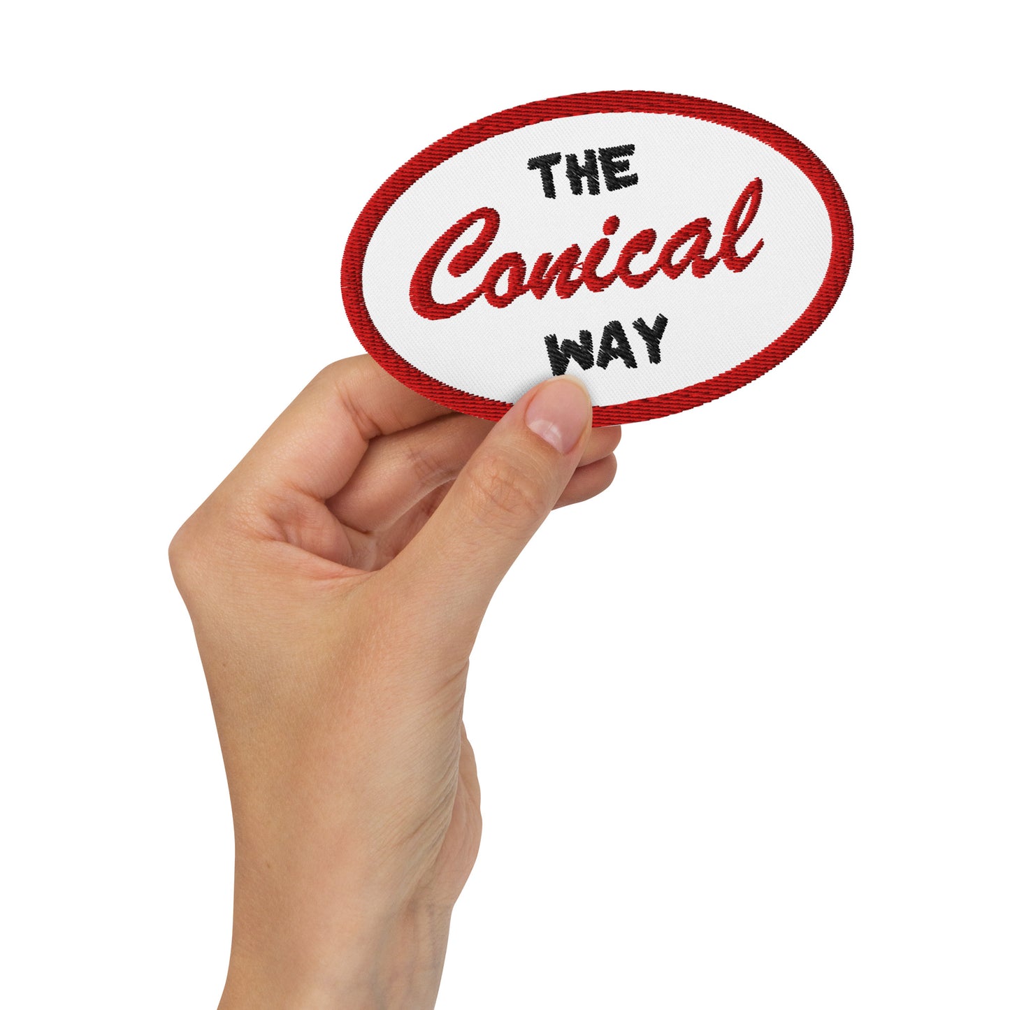 the conical embroidery patch